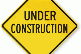 sign that says under construction